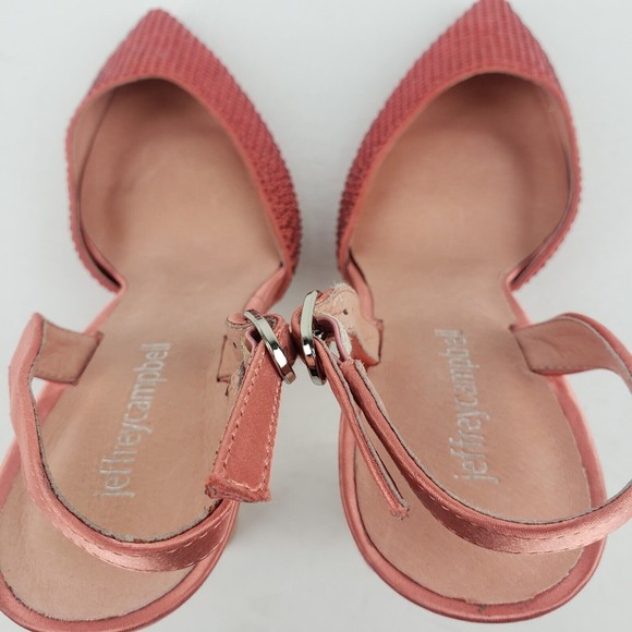 Jeffrey Campbell Women's Rose Combo Zivote Rhinestone Slingback Pumps Size 9 - Picture 9 of 16